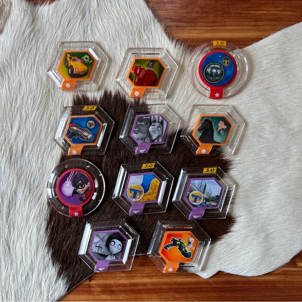 Disney Infinity Power Discs Lot Tarzan Incredibles Bolt Monsters University